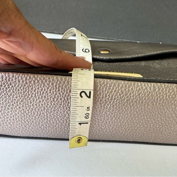 MKF Collection Pewter Crossbody Envelope Clutch Pouch Vegan Leather Crossbody - Picture 13 of 16